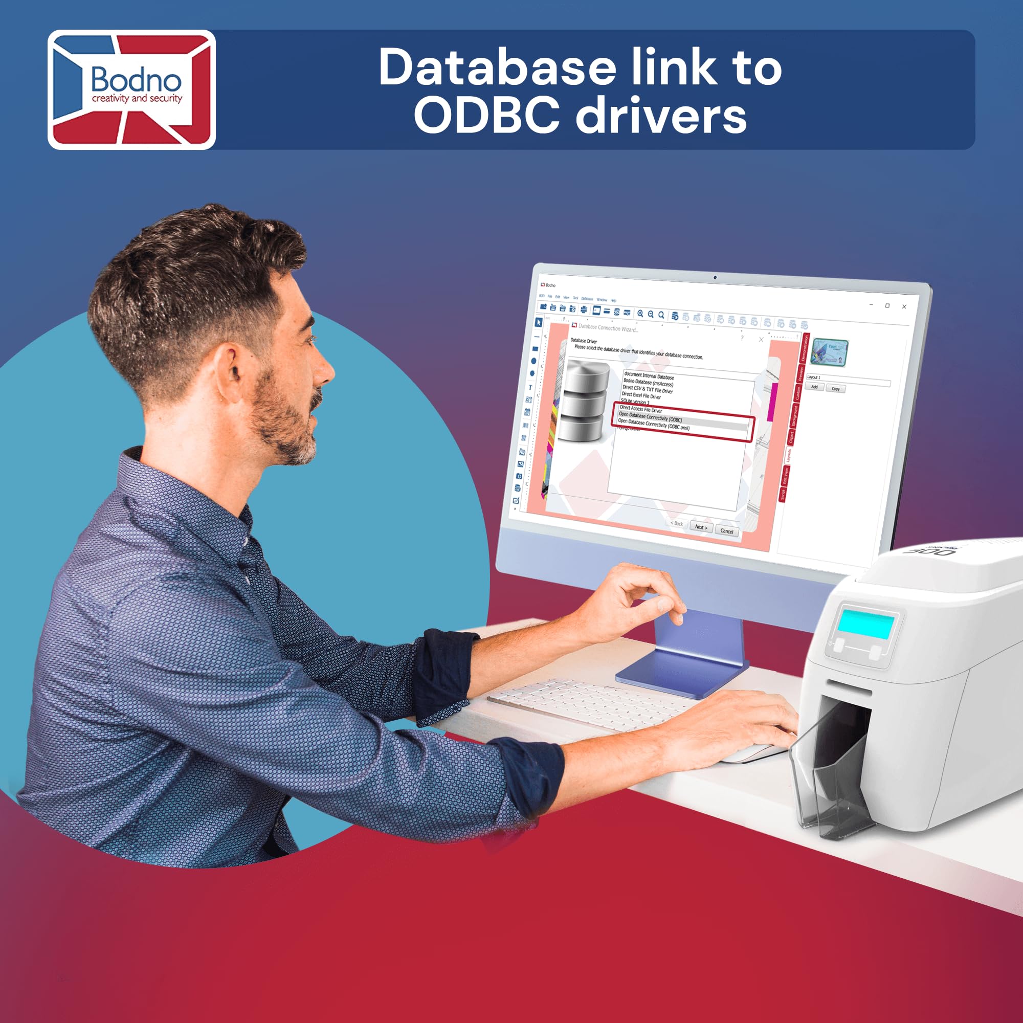 Bodno Programa de Software tarjeta de identificación para PC y Mac - Diseño e impresión de fotos con tarjetas de identificación y tarjetas de regalo/Fidelidad Platinum Edition