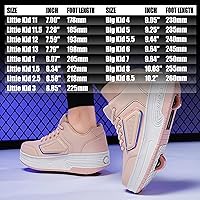 Vista 6 de Wooowyet - Zapatos con ruedas recargables para patinar para niños, unisex, con luces LED, moda