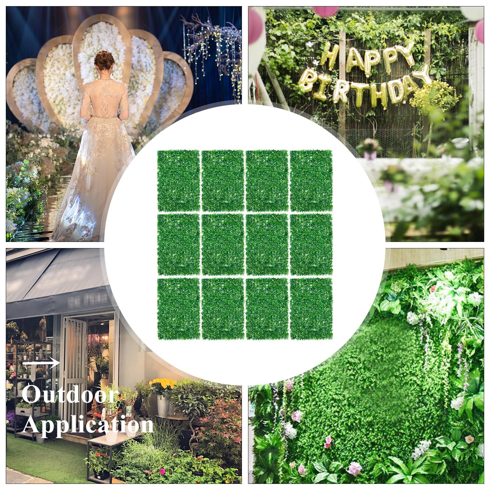 Mur De Plantes Artificielles Vertes De 40 X 60 Cm Adapté Pour La