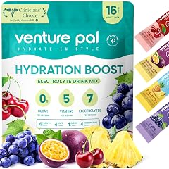 Venture Pal Sugar Free Electrolyte Powder Packets - Liquid Daily IV Drink Mix for Rapid Hydration Party Recovery