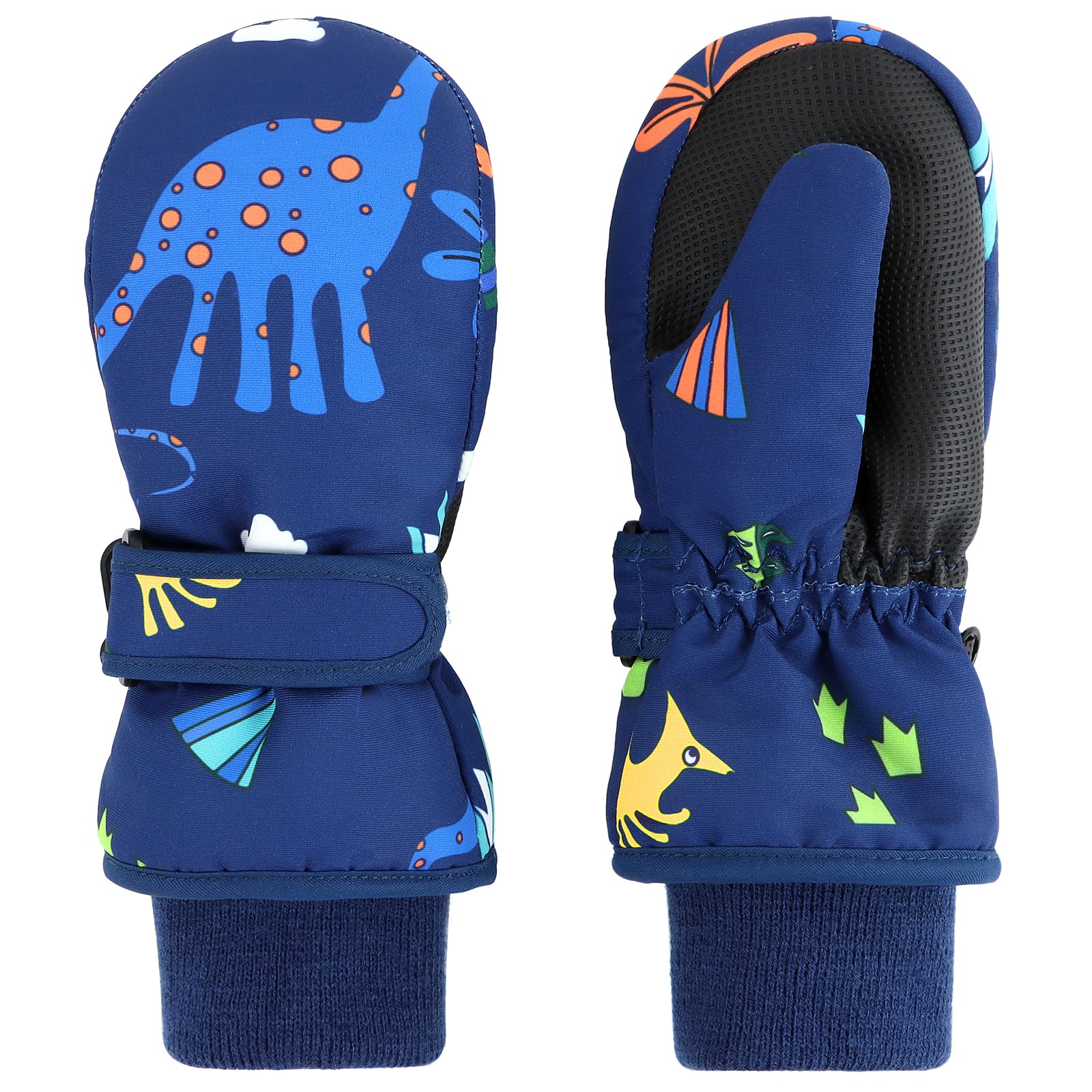 Duoyeree Toddler Winter Gloves, Waterproof Fleece Lined Ski Mittens 1-6Y