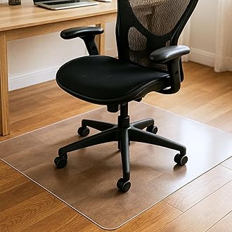 Marvelux Vinyl (PVC) Office Chair Mat for Hardwood Floors 48" x 60" | Transparent Hard Floor Protector, Rectangular | Multiple Sizes