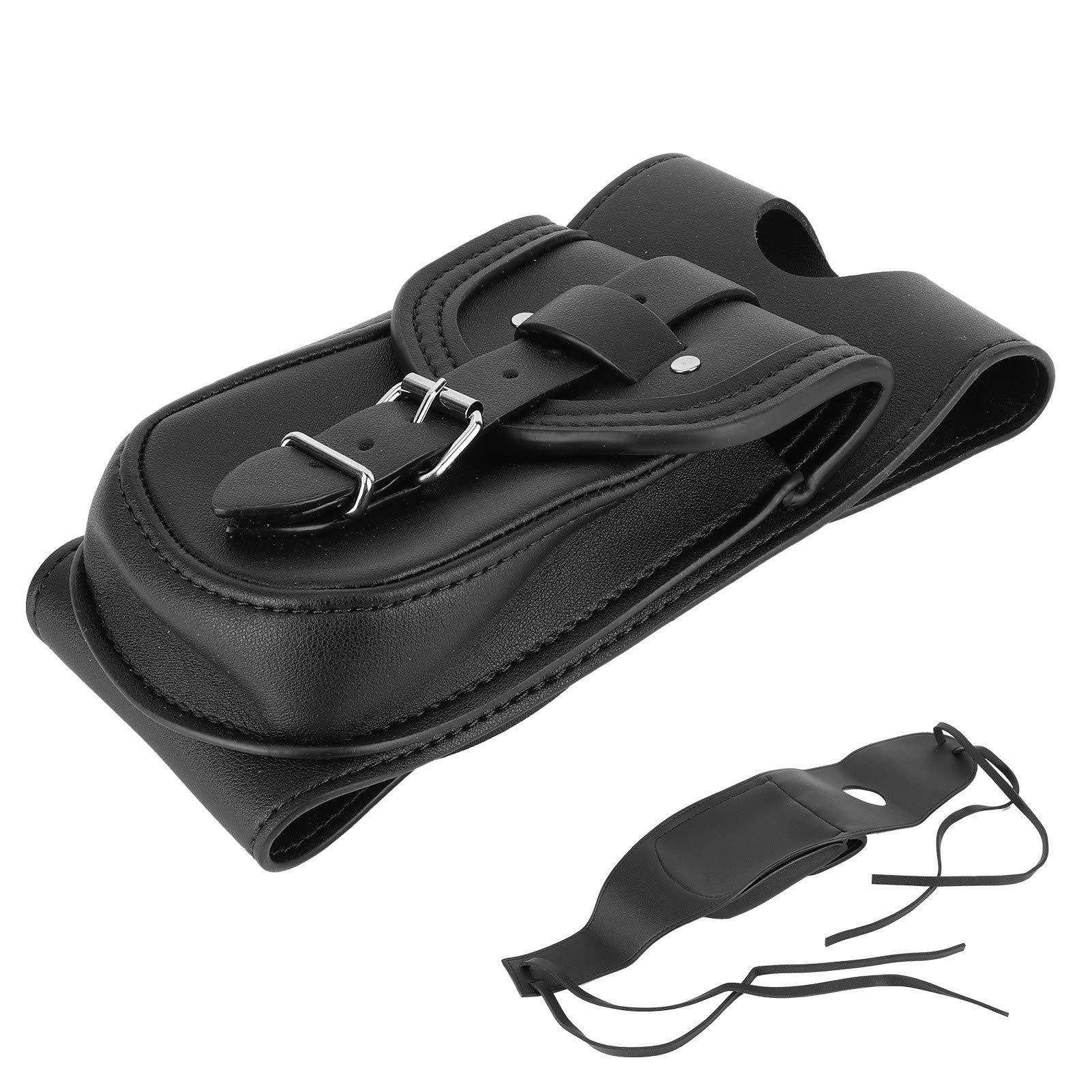 Pokrywa zbiornika paliwa motocykla Torba pokrywa paliwa Torba motocyklowa PU Skóra Pokrywa zbiornika paliwa gazowego Panel Pad Śliniak z etui Torba panelowa Torba na (Schwarz)