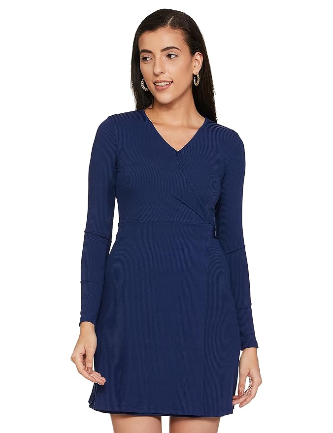 KETCH Women's Shift Regular Fit Full Sleeve Dress