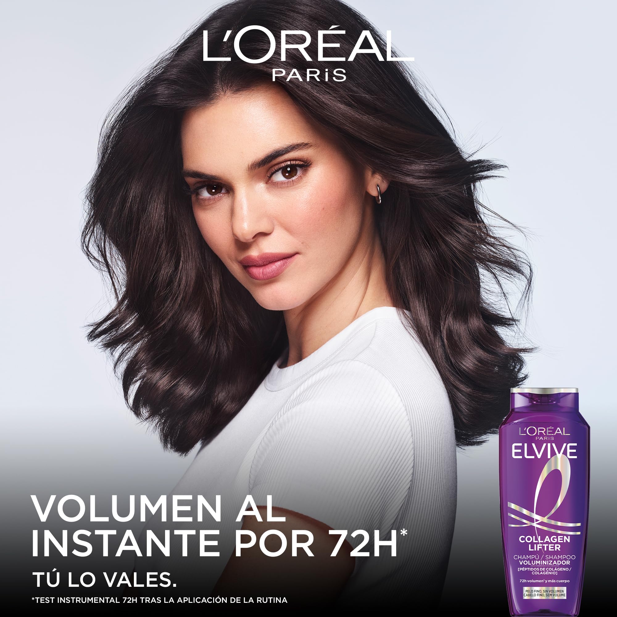 L'Oréal Paris Elvive Volumizing Shampoo, Instant Volumizing Shampoo, No Clumping, 72H, With Collagen Peptides, For Fine Hair, Collagen Lifter, 700 ml — view 3