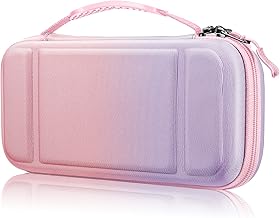 Fintie Carrying Case for Nintendo Switch Lite 2019, [Shockproof] Hard Shell Protective Cover Travel Bag w/15 Game Card & 2 Micro SD Card Slots for Switch Lite Console & Accessories, Fantacy Ombre