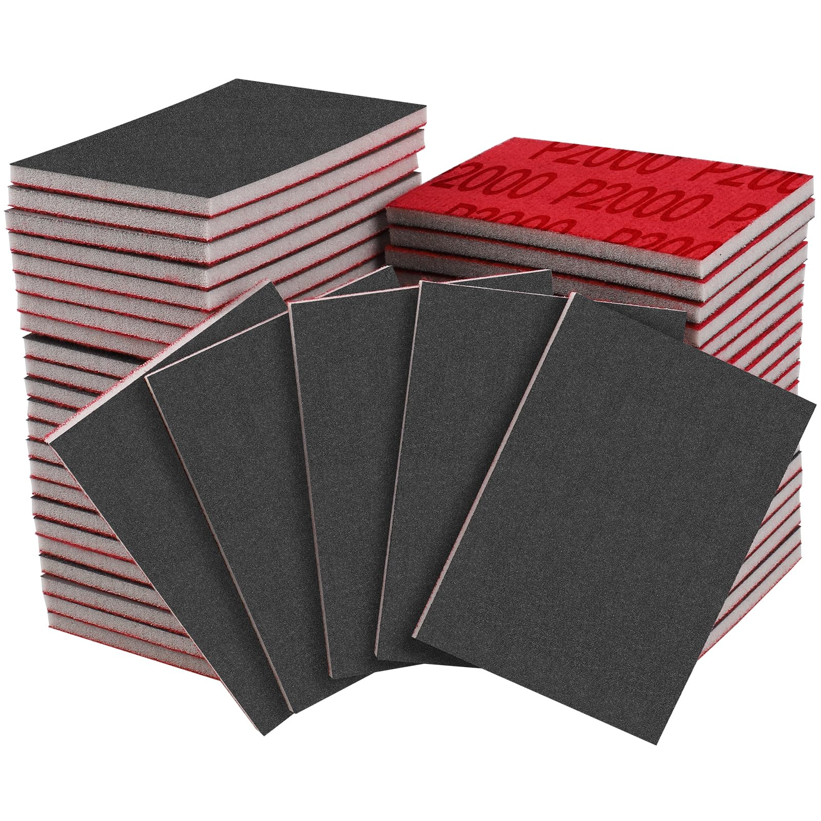 Gąbki szlifierskie, Piasek wypełniony pianką. Bloki gąbkowe 20 szt. 75 mm x 100, wiele ziaren, na mokro i sucho(75MMx100MM 2000Grit)