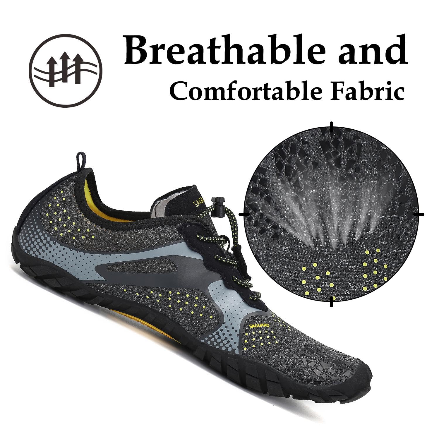 SAGUARO Scarpe Barefoot Minimaliste Uomo Donna - Scarpe Scogli Leggere Traspiranti Antiscivolo - con Padelle Larghe e Zero Gocce