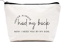 Vista 54 de LIBIHUA Bolsa de maquillaje para mujer, bolsa de cosméticos regalos para ella, bolsa de viaje femenina, Beige natural, 283-a mi increíble tía futura