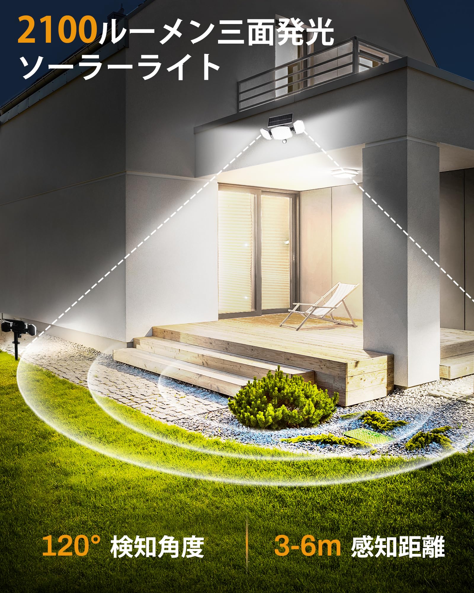 Amazon.co.jp : HAARAY ソーラーライト 屋外 センサーライト Amazon.co.jp : HAARAY ソーラーライト 屋外 センサーライト