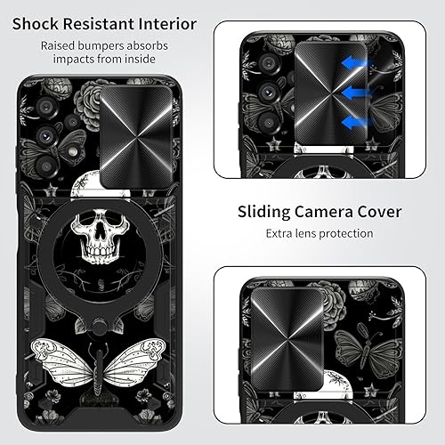 Vista 4 de Funda protectora híbrida para Samsung Galaxy A53 5G de 6.5 pulgadas y anillo giratorio de 360 grados, función atril, híbrida, de doble capa