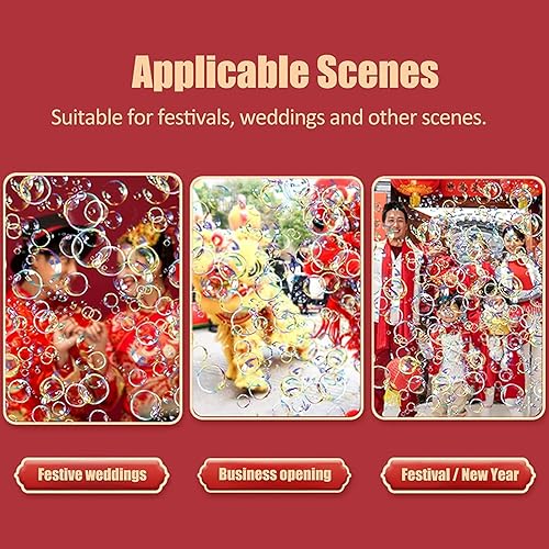 Miniatura 8 de Máquina de burbujas de fuegos artificiales, máquina automática de burbujas para niños, juguetes eléctricos para hacer burbujas con luz y música,