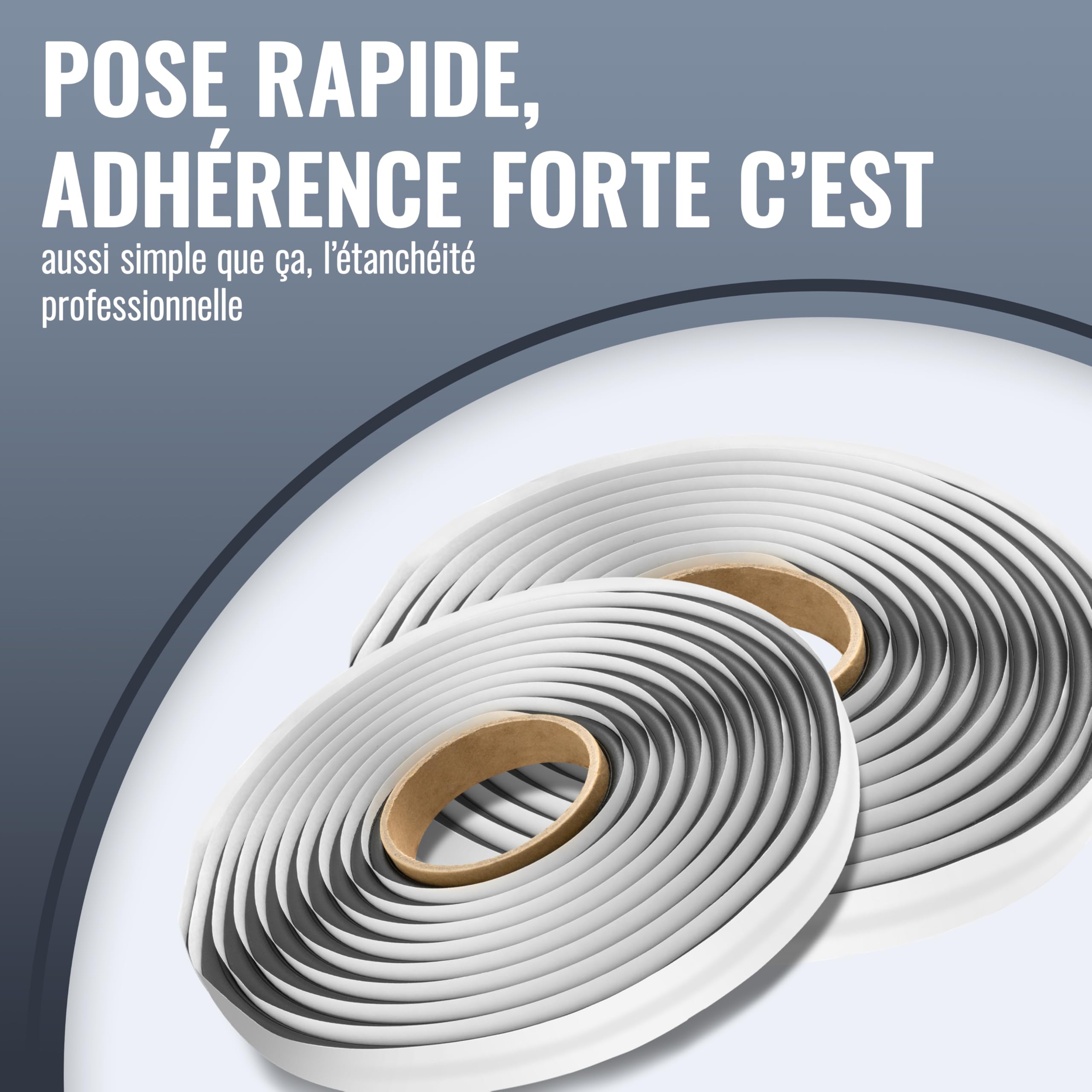 Cordon Adhésif Rond En Butyle Poppstar - 4,5 M X 6,5 Mm Noir - Pour étanchéité