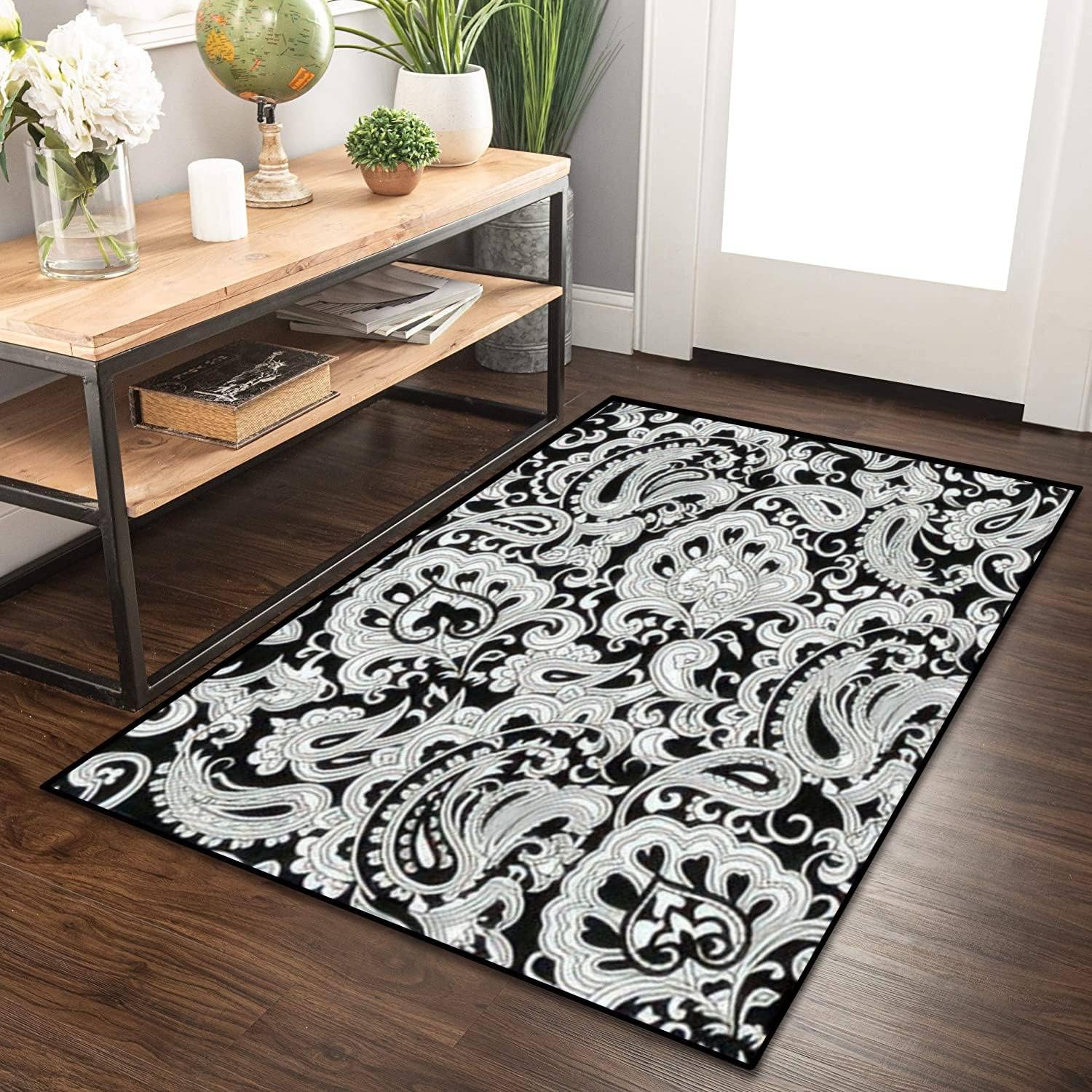 3x4 Small Throw Rug Indoor Front Door Bath Mat Washable