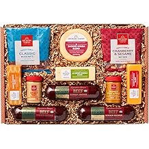 Hickory Farms Signature Beef Meat and Cheese Gift Basket (Large) - Box Set | Charcuterie Board Food | Summer Sausage | Father's Day | Mother's Day | Easter | Christmas | Holiday | Housewarming | Gourmet | Sympathy | Care Package