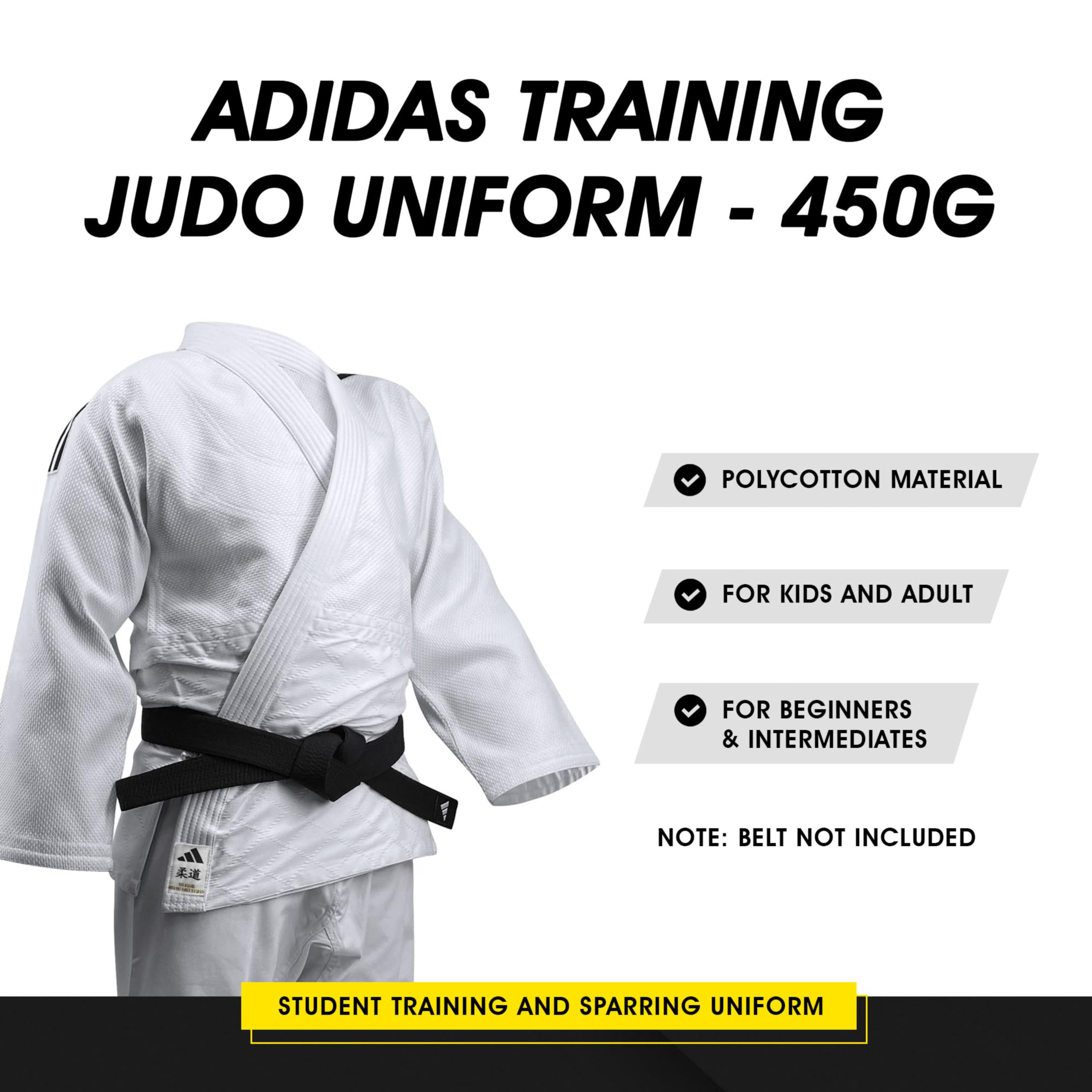 Adidas Judo-Uniform Adidas Training Judo Uniform - 500g Martial Arts Student Gi Adidas Trainings-Judo-Uniform – 500 g Kampfsport-Schüler Gi (1er Pack)