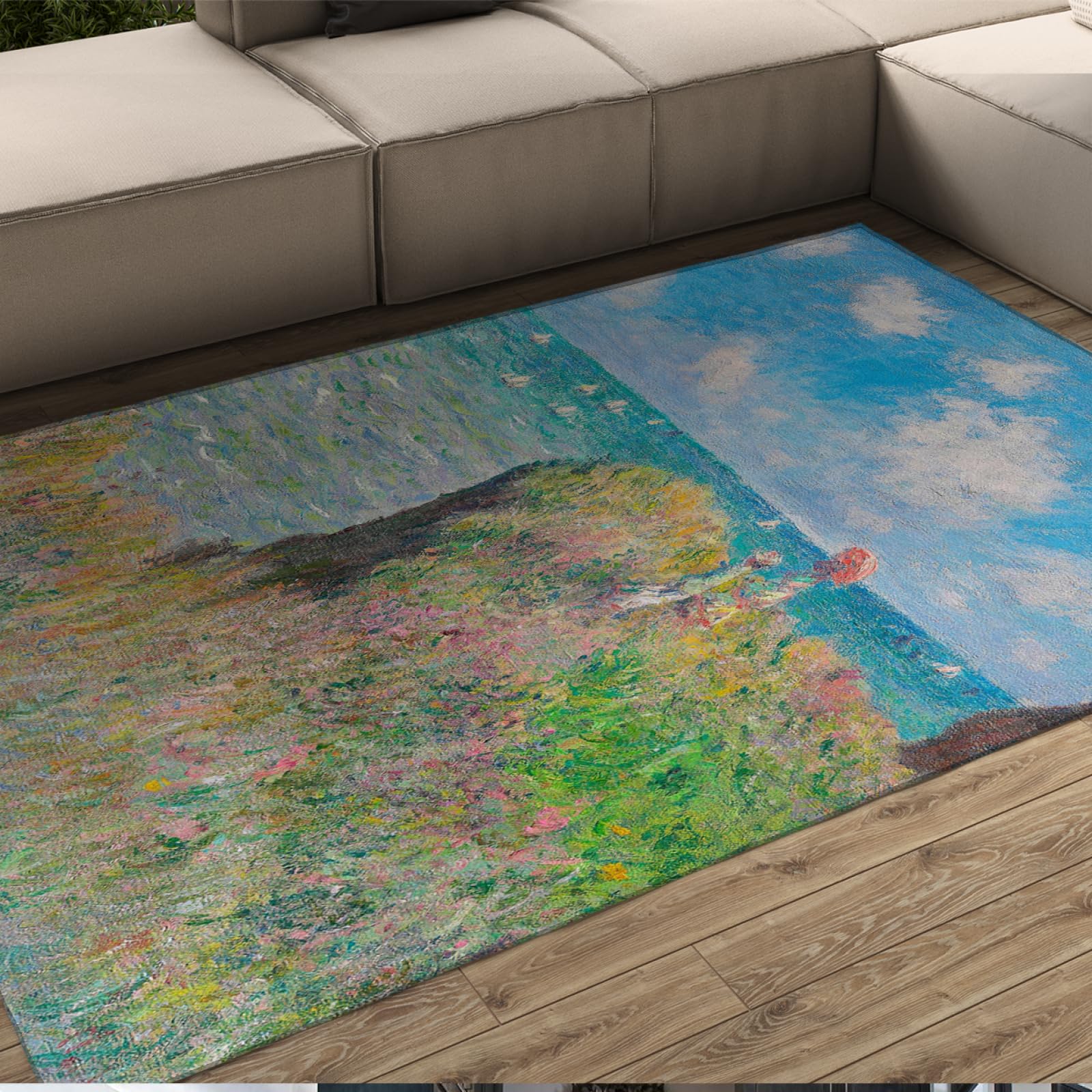 Tapis esthétique Monet pour bureau à domicile et grands couloirs