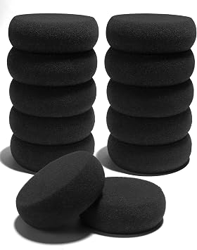 Round Sponges 12pcs 2.96inch Painting Sponges Synthetic Artist Sponges for Art Craft Black