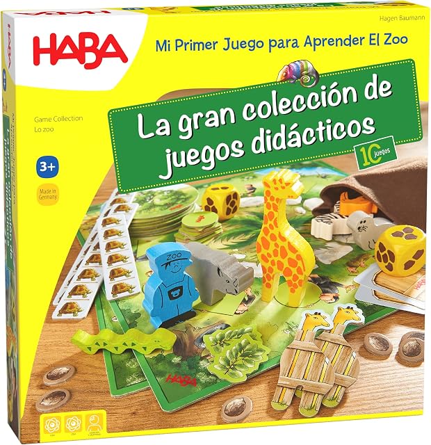 HABA Mesa Mi Primer Juego para Aprender: El Zoo-ESP, Multicolor (H305176), Color/Modelo Surtido