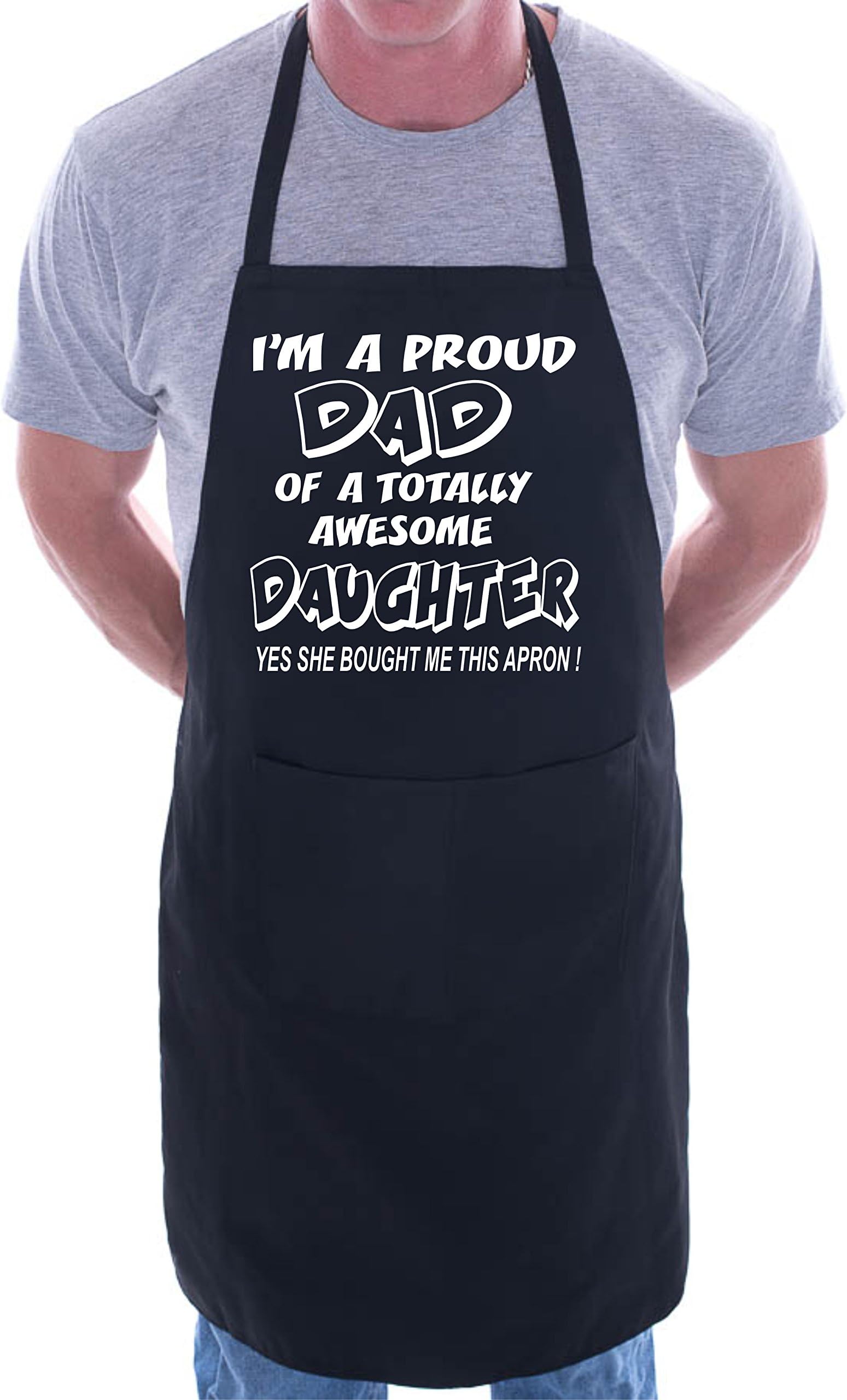Print4U Proud Dad Of Awesome Daughter BBQ Cooking Funny Novelty Apron