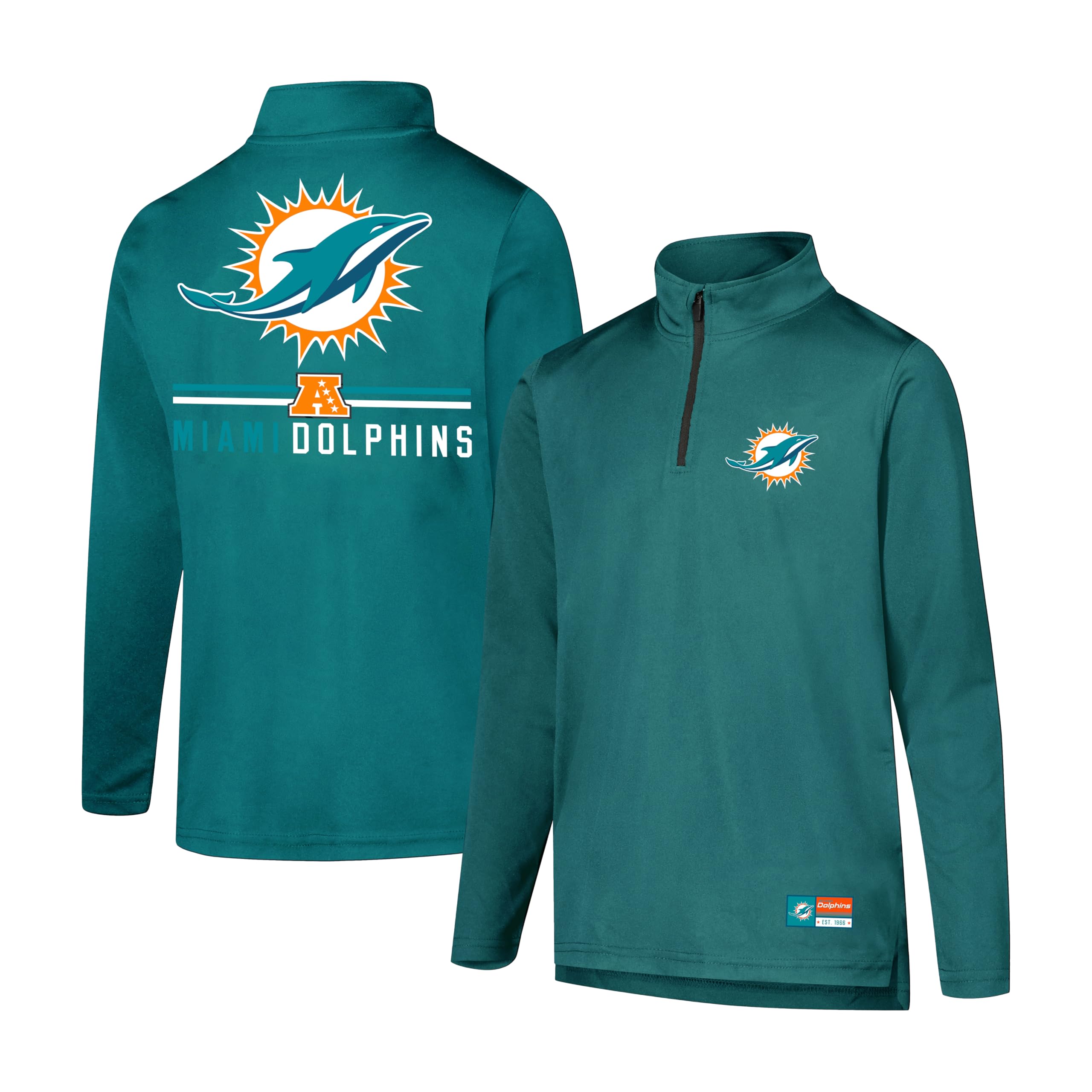 Youth NFL Official Super Soft Quarter Zip Long Sleeve T-Shirt