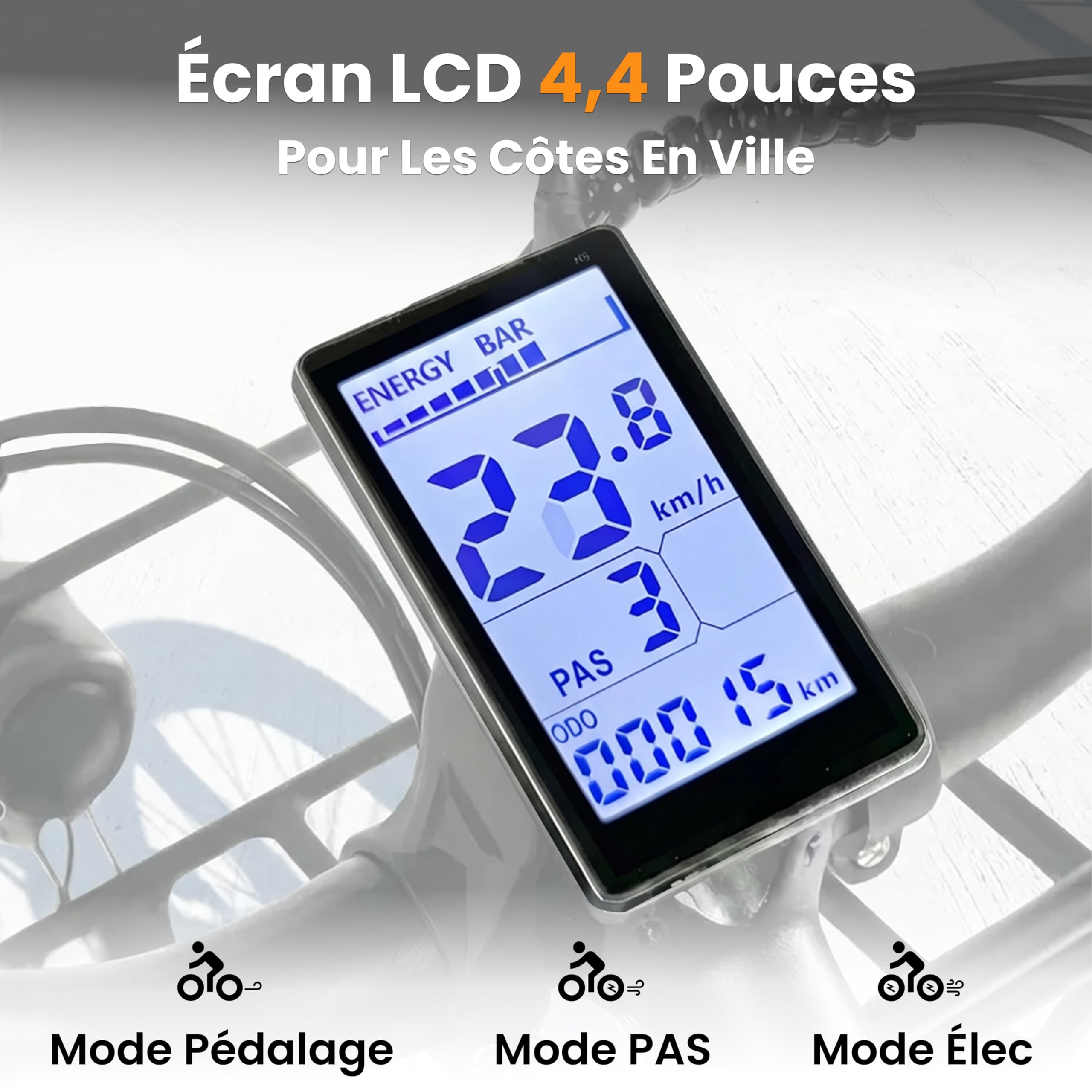 S10 E Bike Vélo électrique pour homme 26" avec moteur de 250 W Batterie 48 V 499,2 Wh Écran LCD 4,4" avec fourche à suspension, jusqu'à 100 km 25 km/h Pedelec pour femme