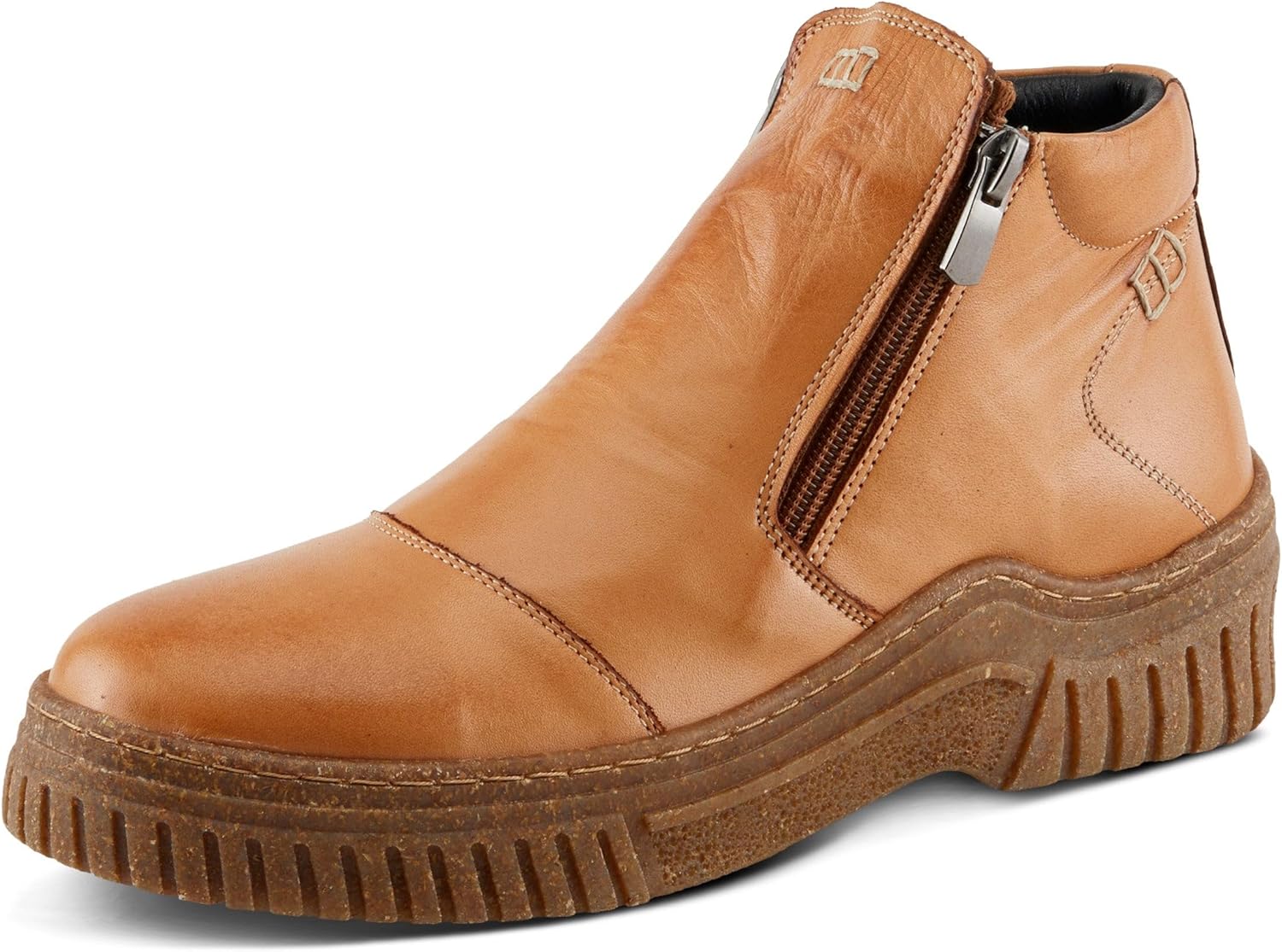 Spring Step Women's SORELLA Boots with Dual Zippers, Contrast Stitch Design, and Removable Insoles