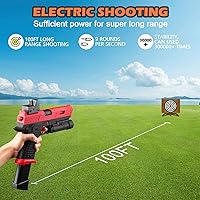 Vista 5 de Juguetes eléctricos de gel X5, Full Auto Splat-Blaster incluye tambor y gafas para juego de equipo al aire libre, versión actualizada X2