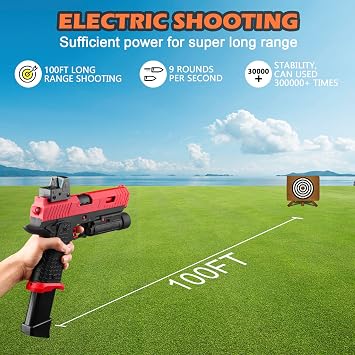 Electric Gel Blaster X5,Full Auto Splat-Blaster Outdoor Fun Ages 14+,red