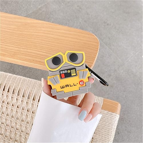 Miniatura 4 de Besoar Robot de pared para Airpod 12, diseño de dibujos animados de silicona con diseño de personajes para Airpods, diseño único y elegante Kawaii