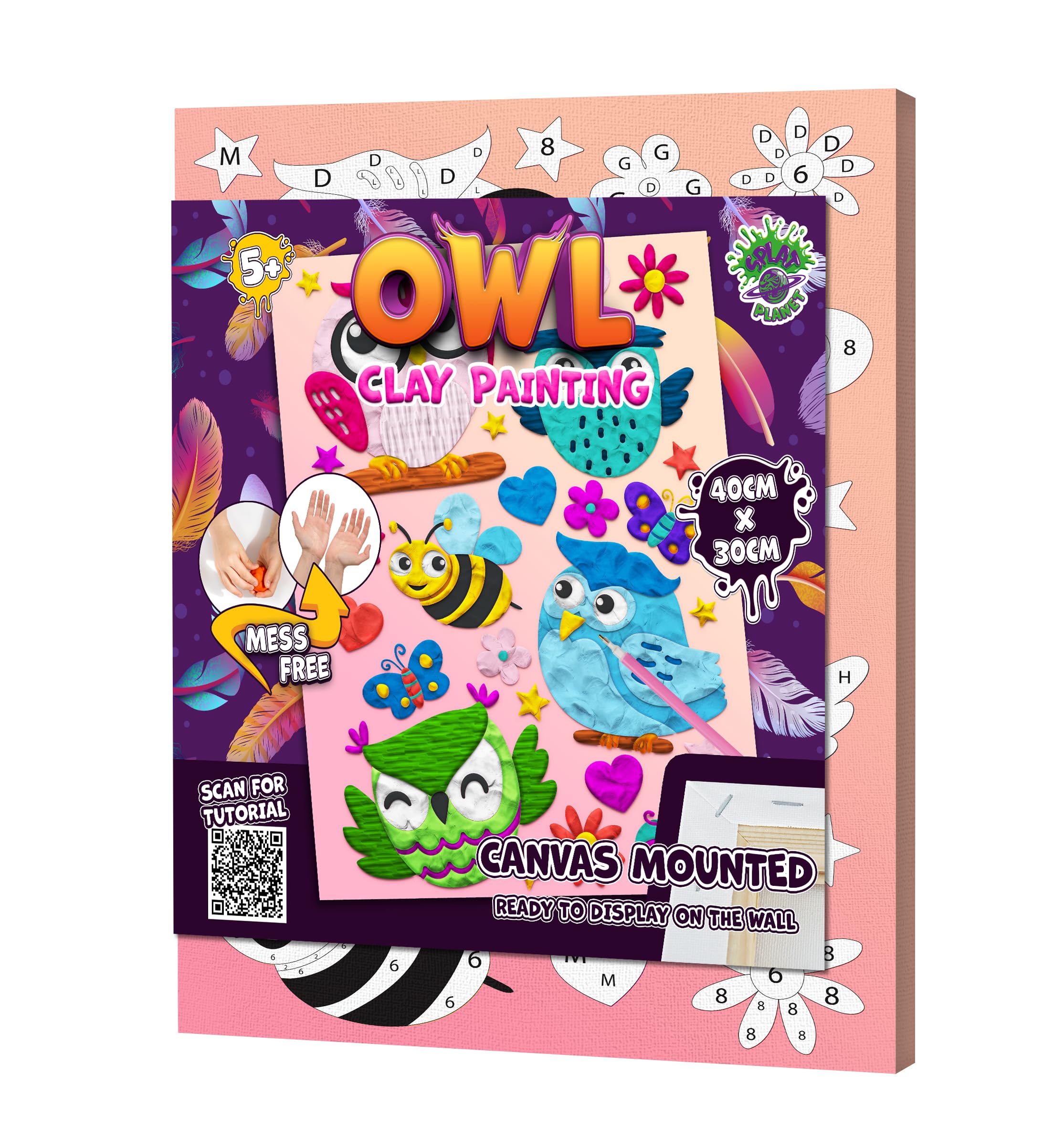 Mess-Free Owl Clay Painting Kit, Air Dry Clay Modelling Kit