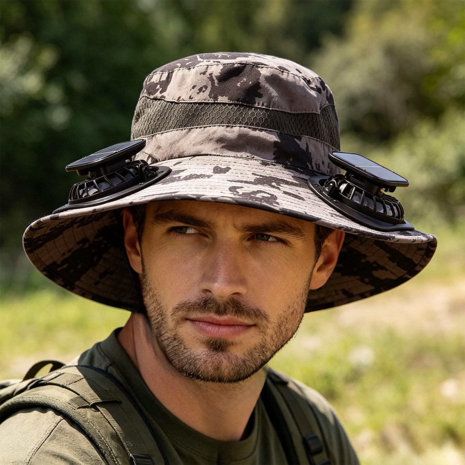 Sombrero Solar con Ventilador Sombrero para El Sol con Ventilador Protección UV Transpirable Sombreros De Solar para Hombre Y Mujer Jardinería Pesca Senderismo Actividades Al Aire Libre Verano