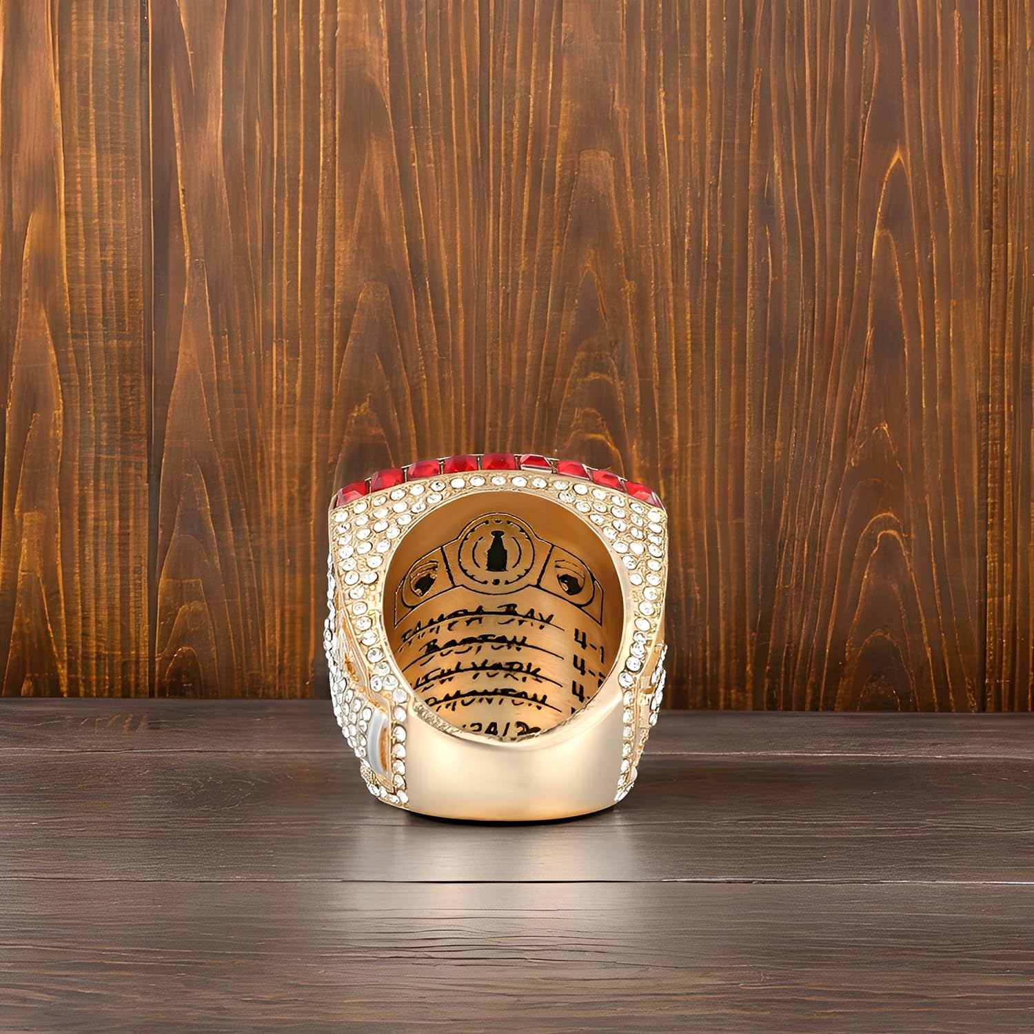 Coffret Souvenir Puck Stanley Cup 2024 – Bague de Championnat NHL avec Mini Trophée – Cadeau Souvenir Hockey à Collectionner pour Hommes, Papa & Fans