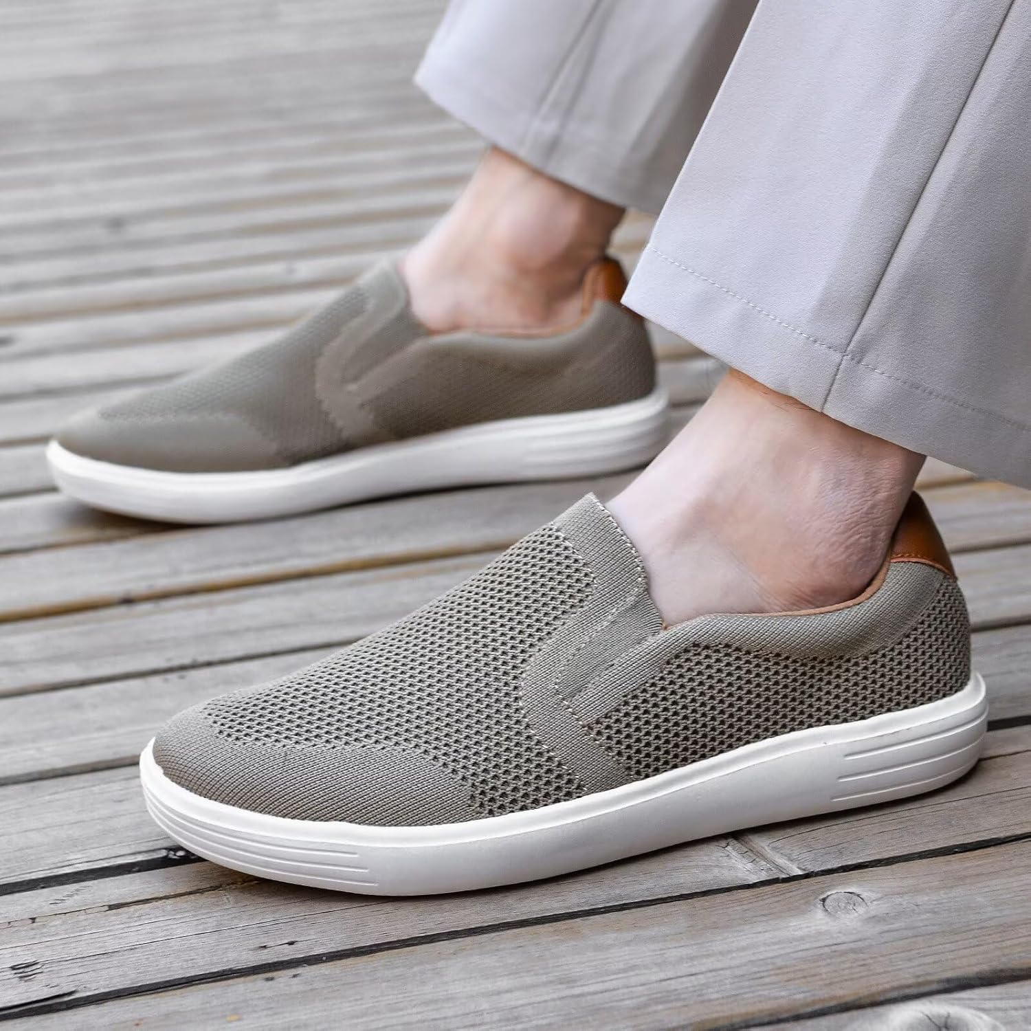 Puxowe Men's Loafers Slip On Casual Shoes – Mesh Walking Shoes for Men, Dress Loafers for Business & Leisure - Image 3