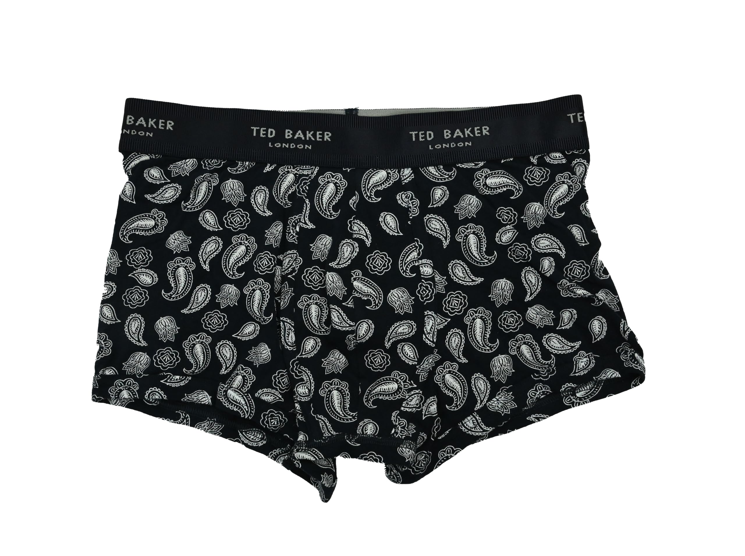 Ted Baker Claytt 2 Paar Box-Set aus Baumwoll-Stretch für Herren, bedruckt, in Schwarz und Weiß, Größe L, 91,4 - 96,5 cm Taille, schwarz / weiß, L