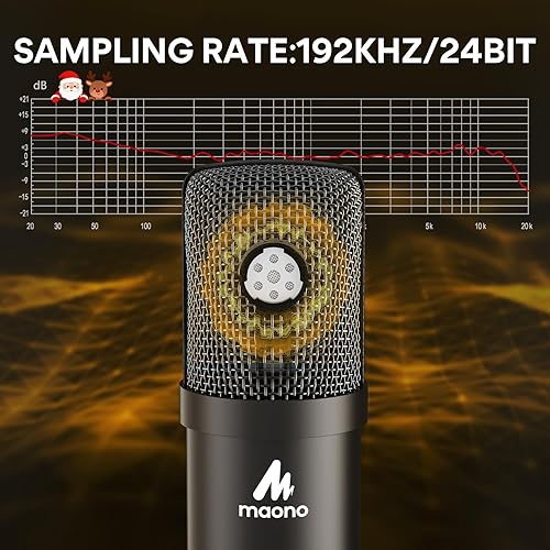 Miniatura 2 de MAONO Kit de micrófono USB 192KHZ24BIT AU-A04T PC condensador podcast streaming cardioide Mic Plug & Play para computadora, YouTube, grabación de