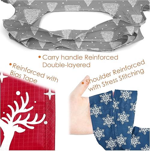 Vista 223 de BeeGreen Bolsa de viaje plegable reutilizable para regalo, bolsas de comestibles reutilizables, grandes regalos de vacaciones, bolsa de tela