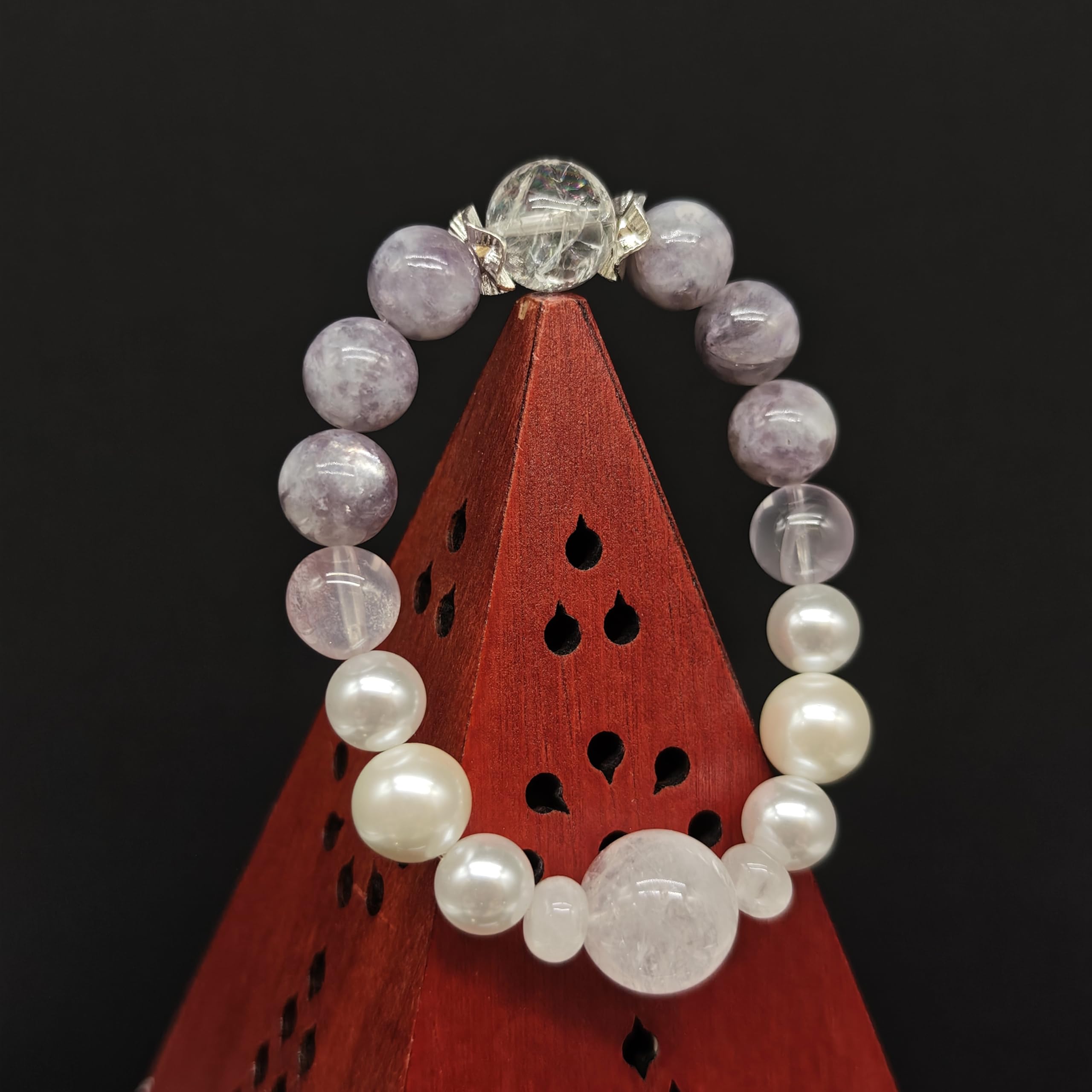 Bracciale Pietre Naturali Bracciale Personalizzato In Cristalli Naturali Fatto A Mano Da Donna – Gioiello Elastico Con Perline, Regalo Di Compleanno O Festività