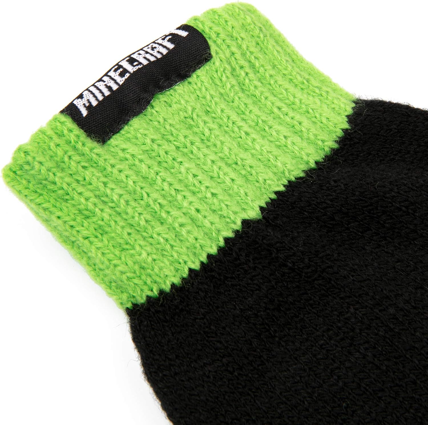 Miniatura 3 de JINX Minecraft Creeper Hustle Guantes de punto verdenegro ajuste juvenil