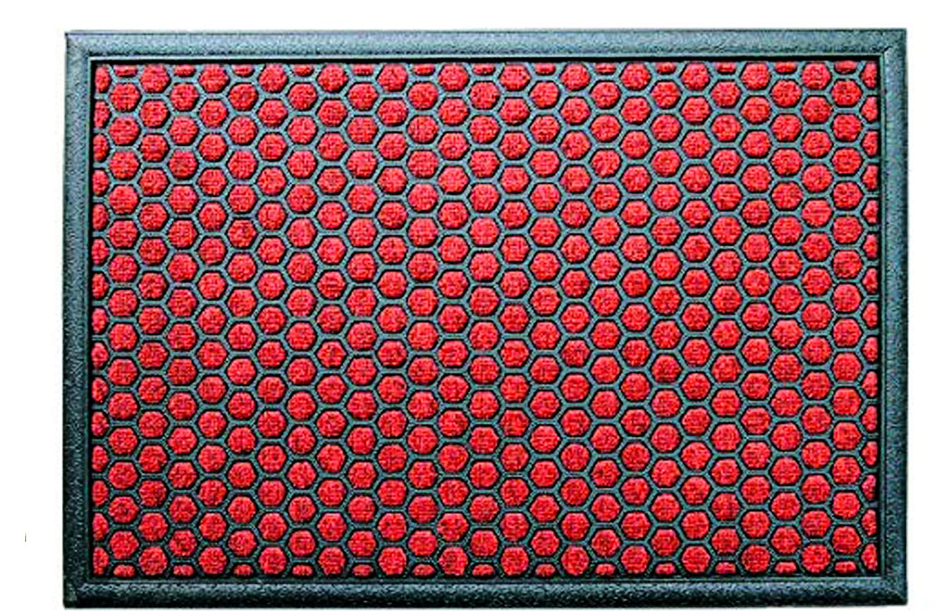 OnlymatRubber Red Polka Dot Mat with Polypropylene Mat Inserted 40 X 60 cm