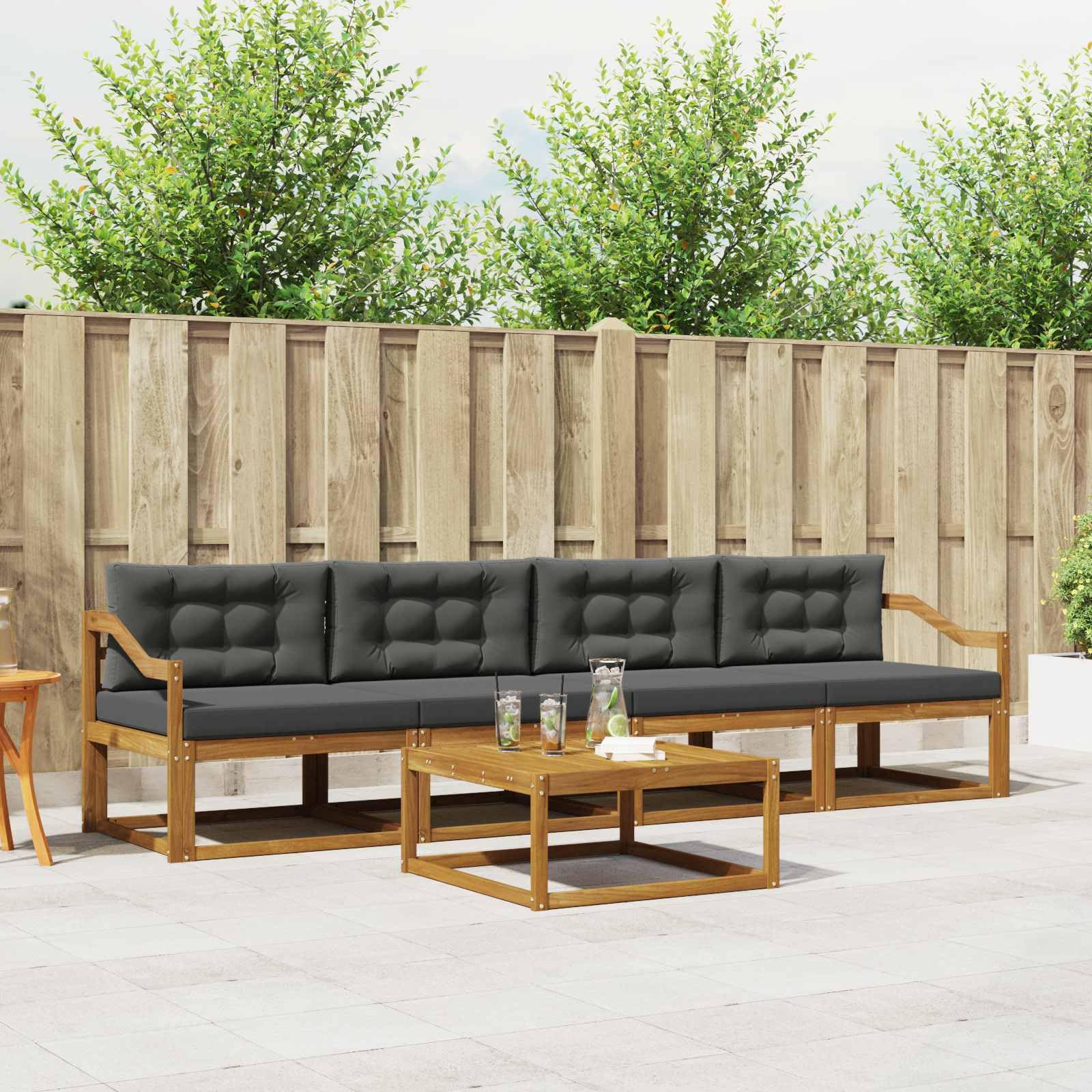 Canapé moderne pour patio et ensemble d'angle de jardin en bois