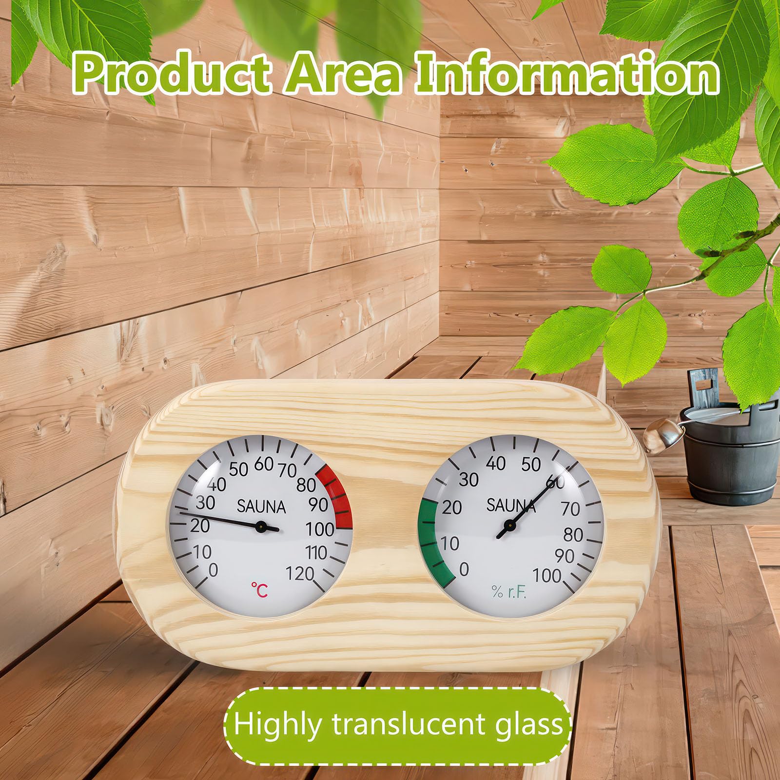 ALLOMN Sauna Thermometer Hygrometer - Image 3
