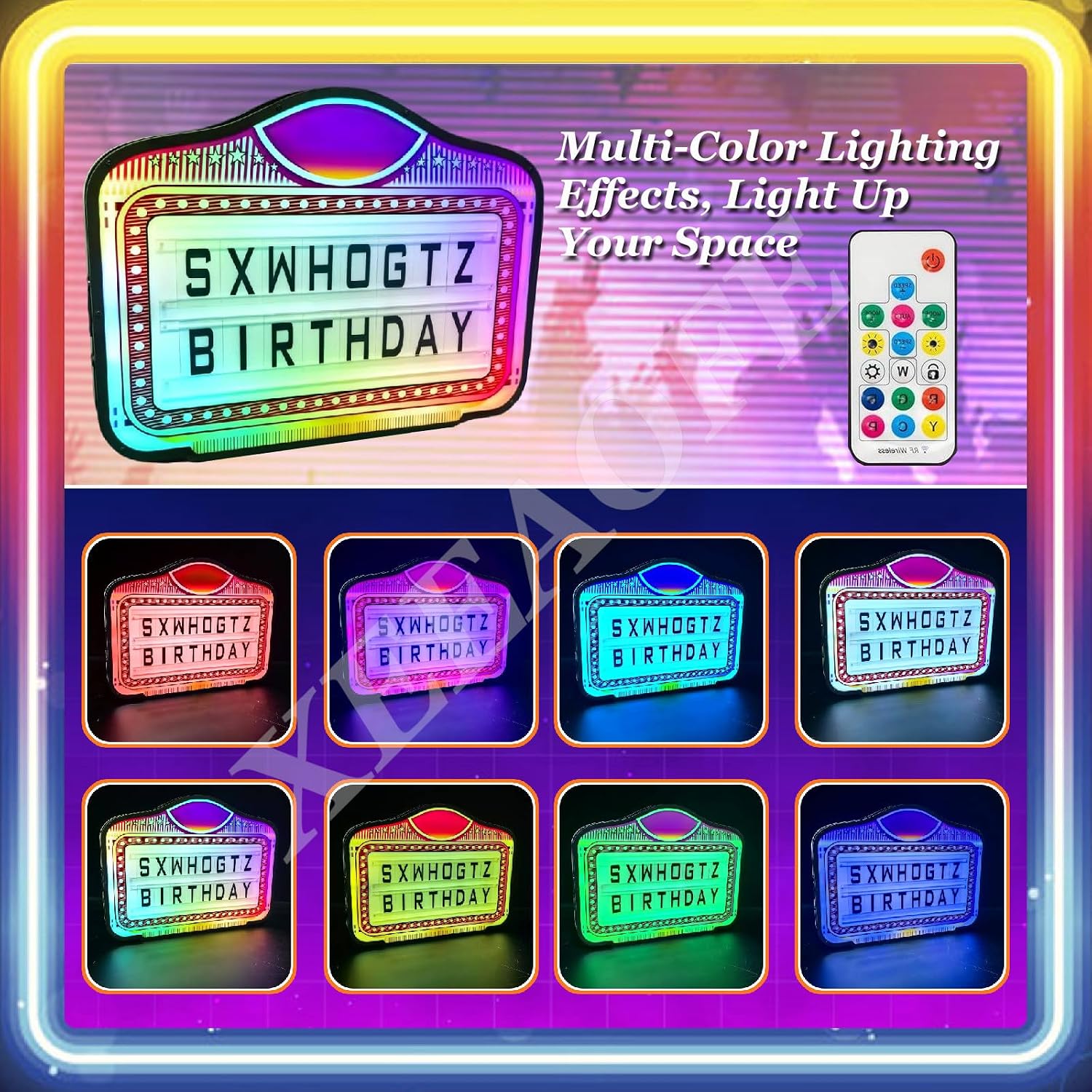 Bottle Presenter with Anti-Slip Design, Bottle Service Sign, Lightweight Cinema Light Box Club Signs with 4 Sets Letters & 1 Set Numbers, for Bottle Service Letter Bottle Presenter