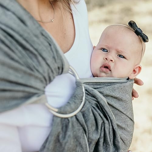 Miniatura 5 de Hip Baby Wrap - Portabebés para bebés y niños pequeños - Portabebés de algodón suave y duradero para bebés de 8 a 35 libras - Cómodo, versátil para