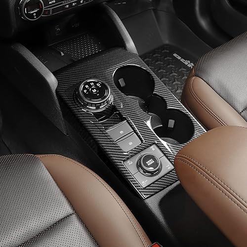 Miniatura 7 de Linskip Cubierta del panel de cambio de marchas compatible con Ford Bronco Sport 2025, 2024, 2023, 2022 2021, cubierta decorativa para portavasos