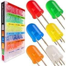 EEEEE 600pcs 5mm LED Diodes, LED Light Kit Box 6 Colors White/Red/Yellow/Orange/Green/Blue 6 Types 600pcs