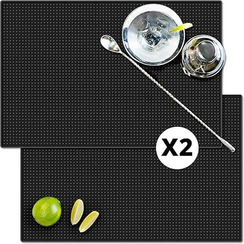 Tapete prémium para barra de café (18 x 12 pulgadas), tapete absorbente y silicona antideslizante, perfecto para cafeteras, máquinas de café expreso