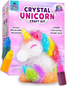 Crystal Growing Kit for Kids Ages 6-9, Grow Your Own Mermaid Crystal Making Experiment, STEM Kit for Girls, Birthday Gifts for Ages 6 7 8 9, Fun Summer Vacation Science Activity for Kids, Learning Toy