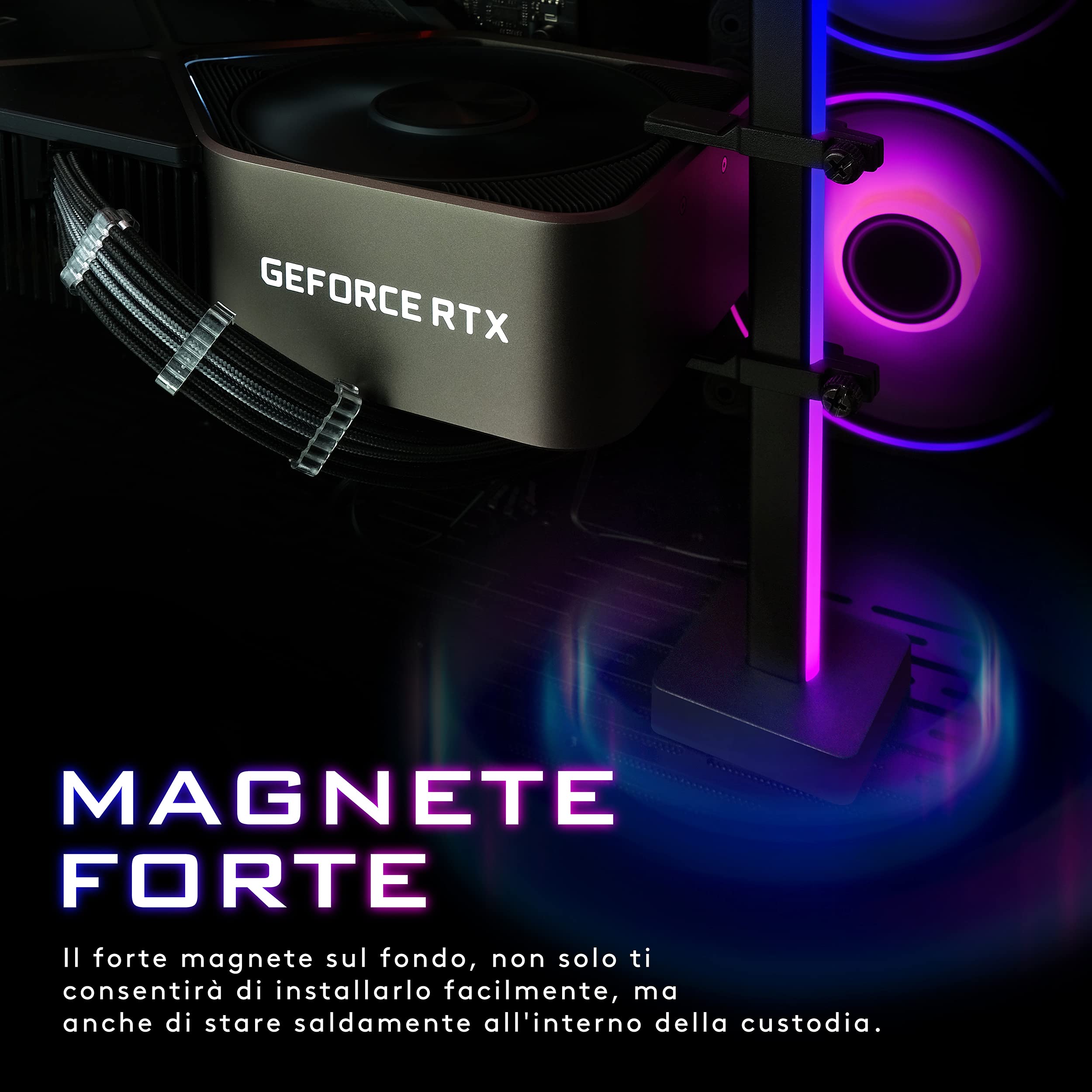 Supporto Regolabile Per Scheda Grafica GPU, Anti-sagging In Lega Di Alluminio, Altezza Da 72 A 122 Mm, Con Base Magnetica Antiscivolo - copertina