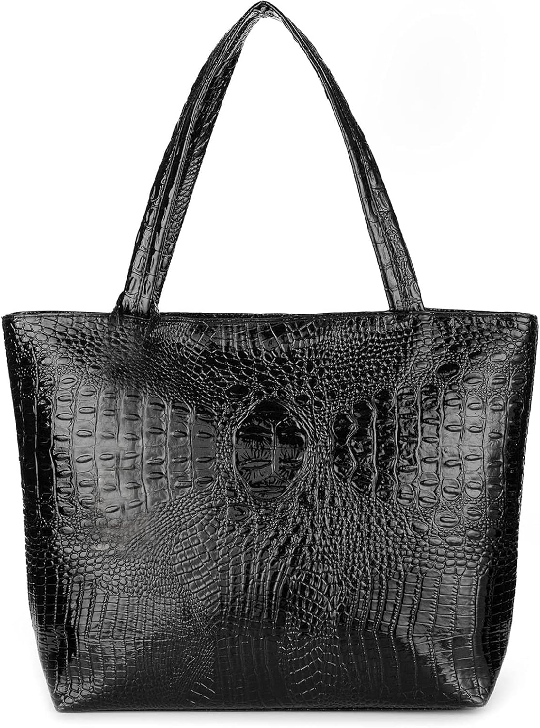 SUMGOGO Purse and Handbag for Women Crocodile Satchel Large Shoulder Tote Bag Wallets